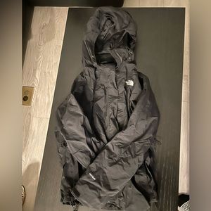 Black north face rain jacket